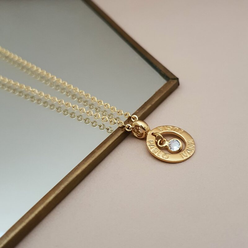 COLLAR ARO GRABADO + ZIRCONIA